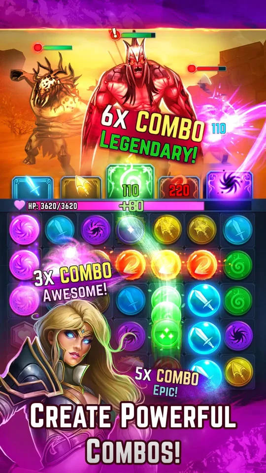 Spellblade Match-3 Puzzle RPG — screenshot 1