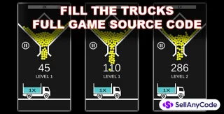 Fill the Trucks - Unity Source Code with AdMob Ads
