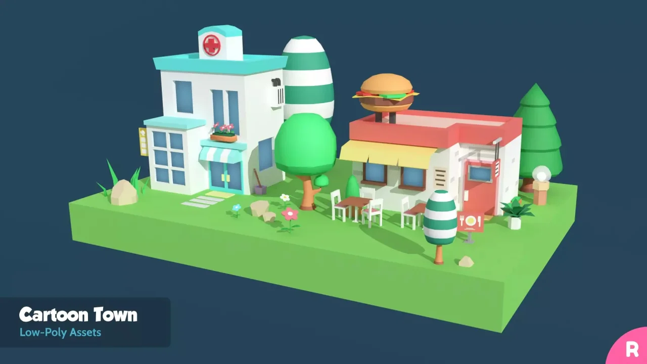 Cartoon Town - Low Poly Assets — screenshot 7