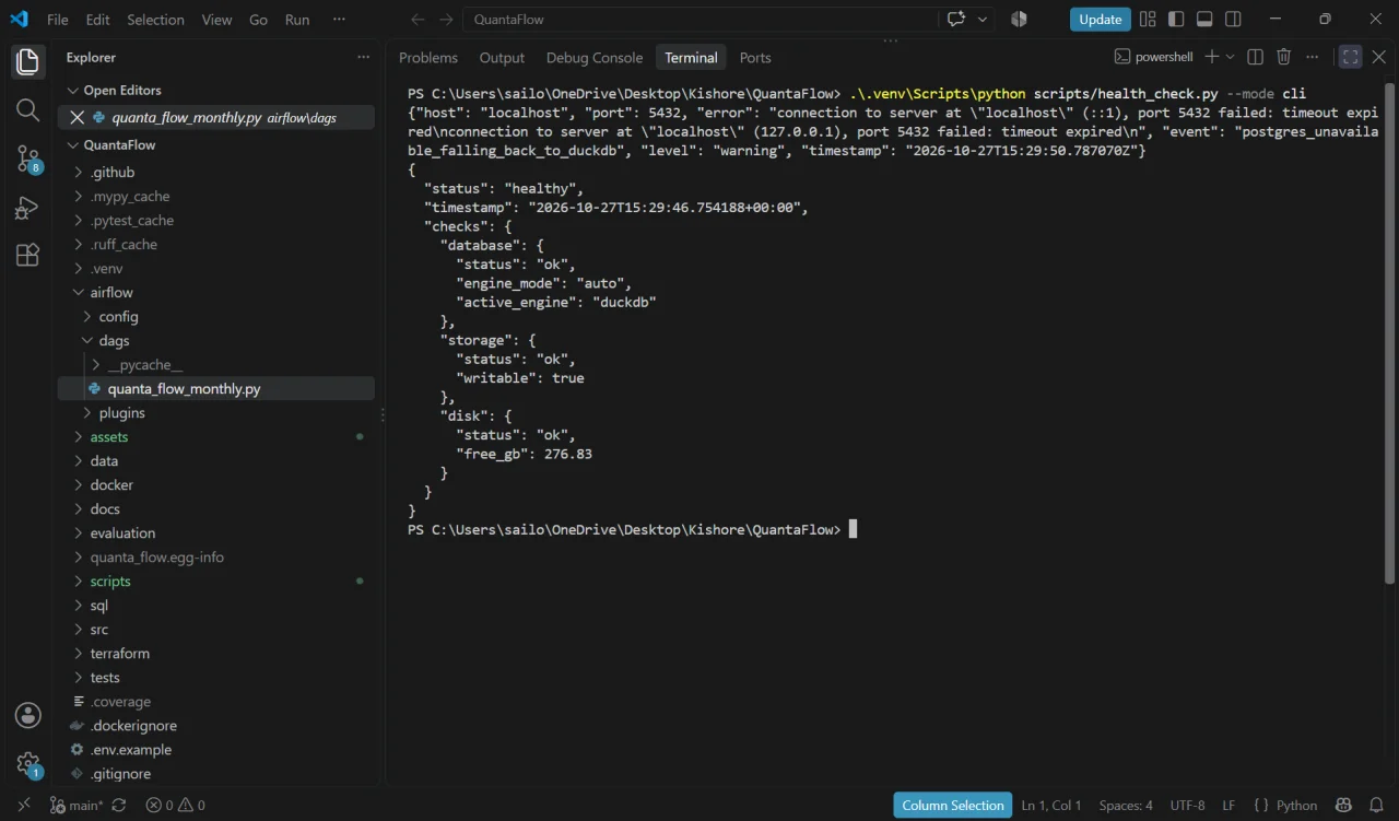 QuantaFlow - Production Data Engineering & Medallion Lakehouse Platform — screenshot 2