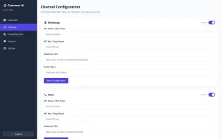 Customer AI Multi-Channel AI Customer Service Chatbot (Python + React)