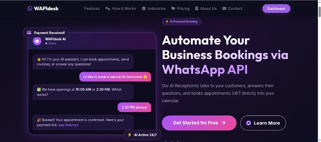 WAPIdesk - AI WhatsApp Chatbot SaaS — screenshot 3
