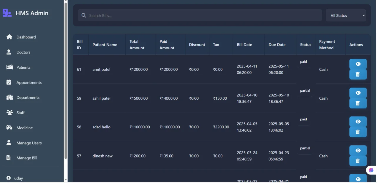 Hospital Management System in PHP with Full Source Code — screenshot 9