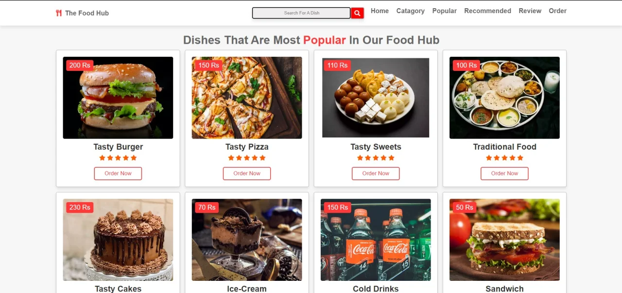 The Food Hub | A Resturant Website — screenshot 3