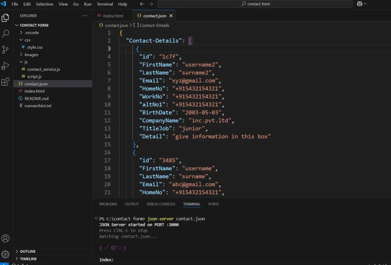 Contact Form — screenshot 7