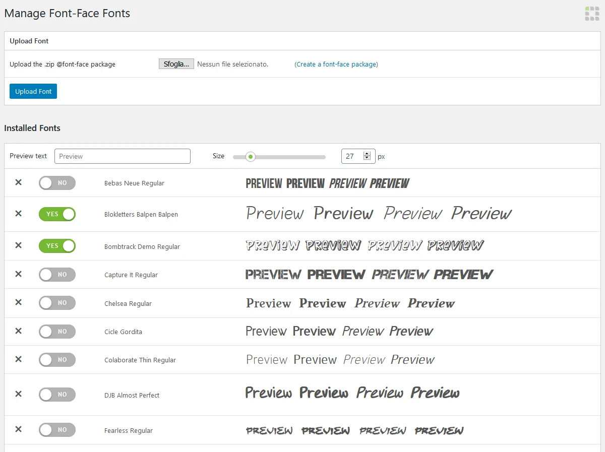 FontPress - WordPress Font Manager — screenshot 2