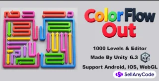 Color Flow Out - 1000 Levels Editor Unity Project