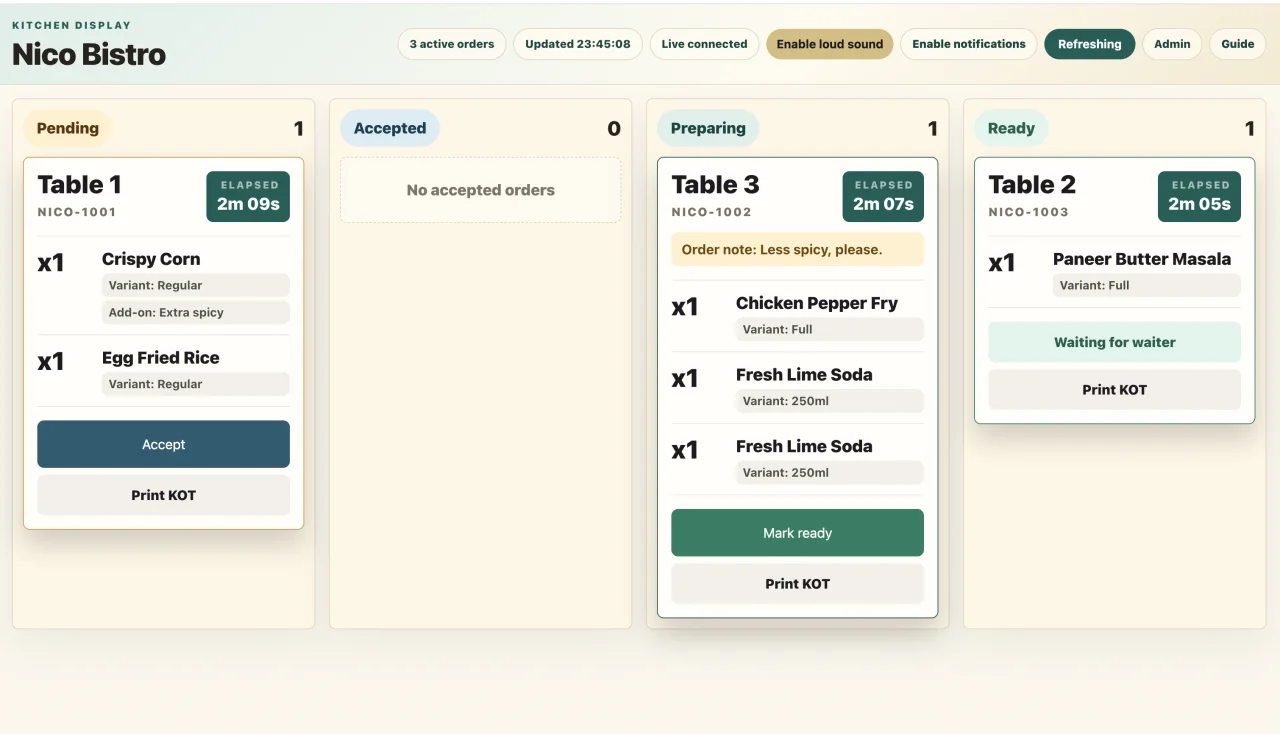 Nicmenu - QR Menu & Table Ordering SaaS — screenshot 4