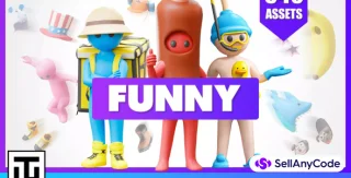 Funny Characters - Animated Low Poly 3D Models