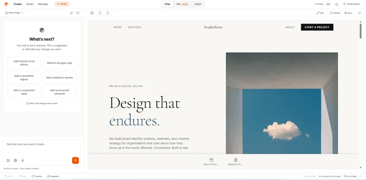 VoxelSite AI-Powered Website Builder & Self-Hosted CMS — screenshot 1