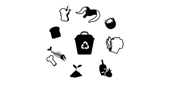 Compost Bin Icons Set - Organic Waste Vector Graphics — screenshot 1