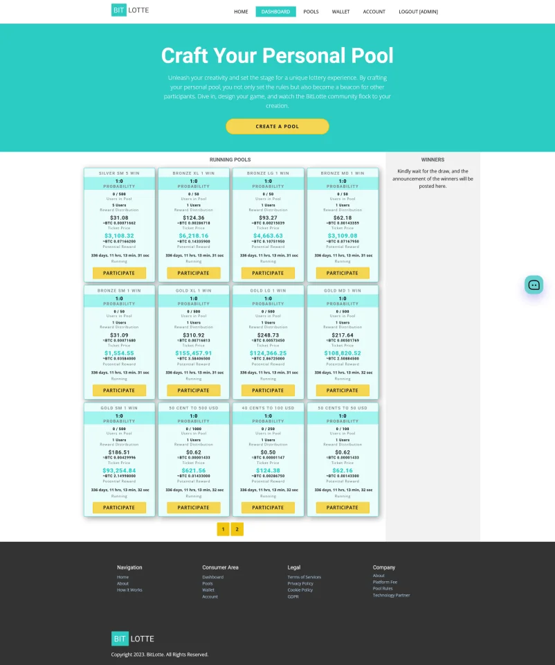 BitLotte - Crypto Lottery Pools — screenshot 4