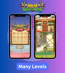 Ninja Rescue Pin - Android Unity Puzzle Pull Pin - Multiple Ads Support