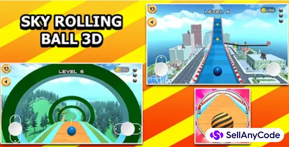 Top Trending Sky Rolling Going Balls 3D Game Unity Template + AdMob Ads