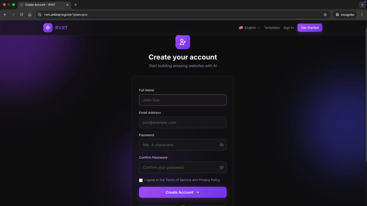 Rvrt - AI-Powered eCommerce Website, Blog & Store + App Creator (Multi-Tenant, Multi-Database, Multi-Domain SaaS) — screenshot 3