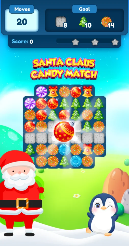 Santa Claus Candy Match - Christmas Games — screenshot 2