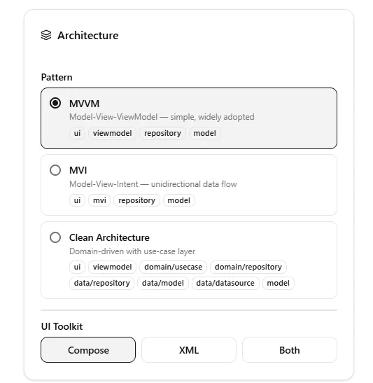 Android Scaffold Builder v.1 — screenshot 3