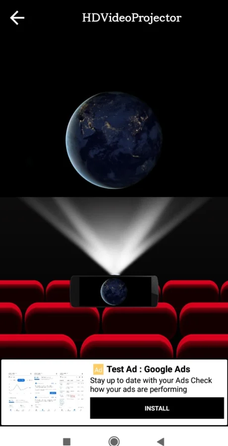HD Video Projector Simulator - Android App — screenshot 1