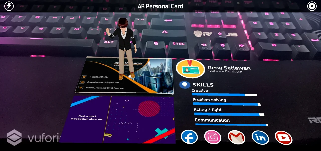 AR Personal Card Lite Version — screenshot 4