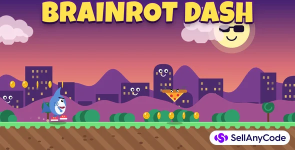 Brainrot Dash - HTML5 Endless Runner Game (Source Code) — cover