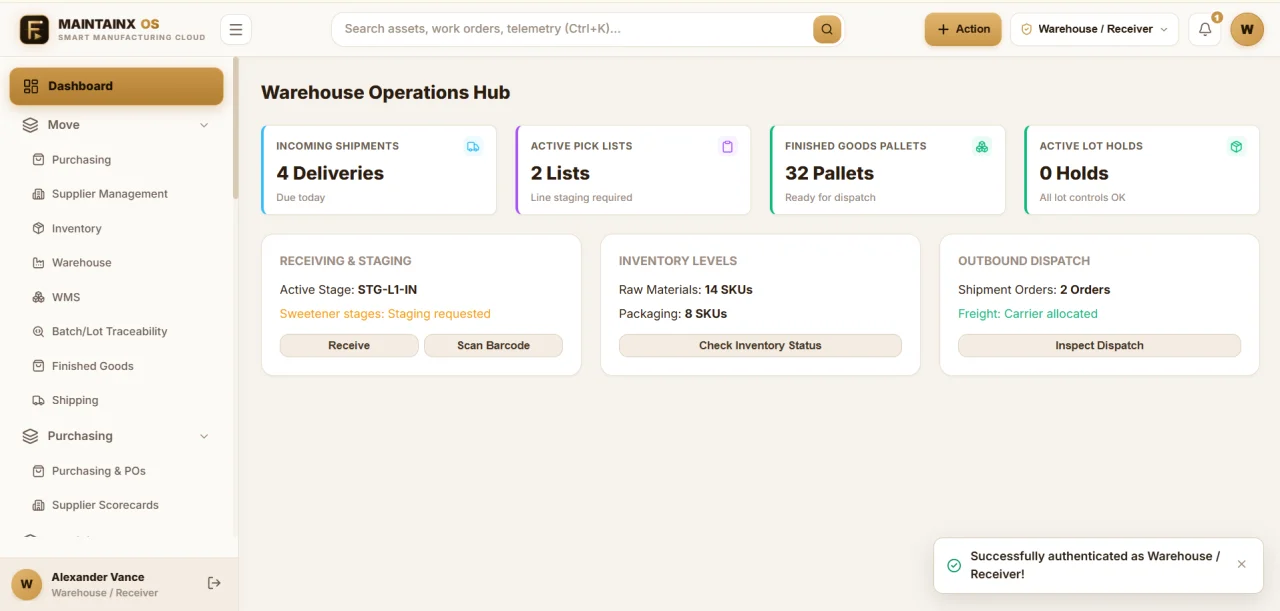 MaintainX-OS Enterprise Smart Manufacturing & CMMS Platform — screenshot 3