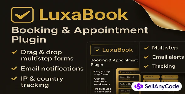LuxaBook Ultimate Booking Form Builder & Appointment System
