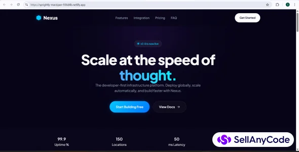 Nexus Premium SaaS Landing Page Template