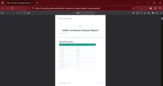 PDF Stock Report Generator Script in Python