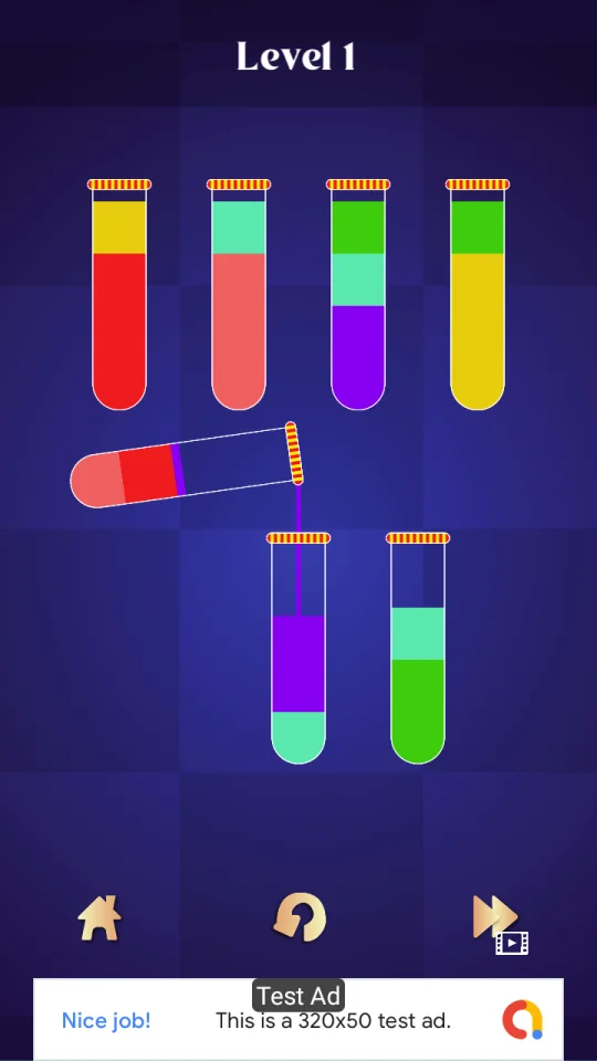Water Sort Puzzle (AdMob + Unity Ads + Push Noti.) — screenshot 3