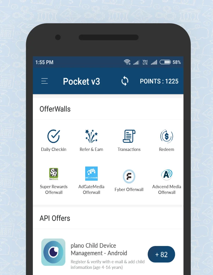 Android Rewards App - POCKET — screenshot 1