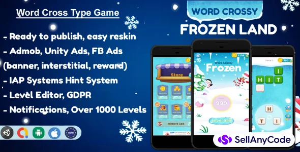 Word Crossy Frozen - Unity Complete Project — cover