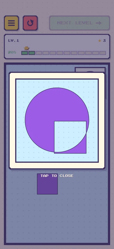 Overlapse - XOR Shape Puzzle Game | Android (Kotlin + Jetpack Compose) — screenshot 3