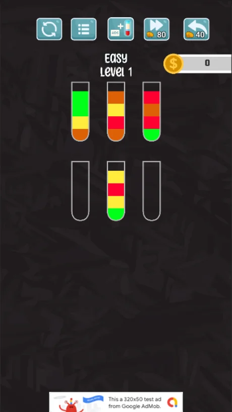 Water Sort Puzzle, Liquid Sorting (Complete Unity Game +AdMob) — screenshot 9