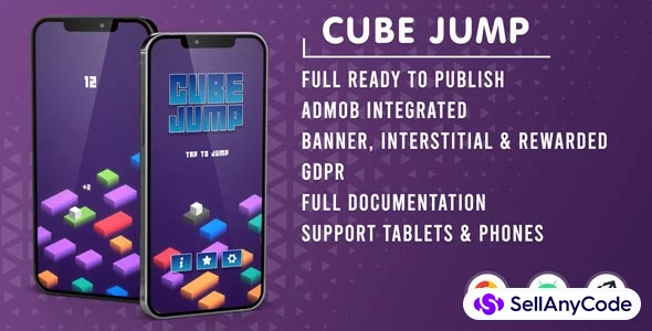 Cube Jump (AdMob + GDPR + Unity Engine) — cover