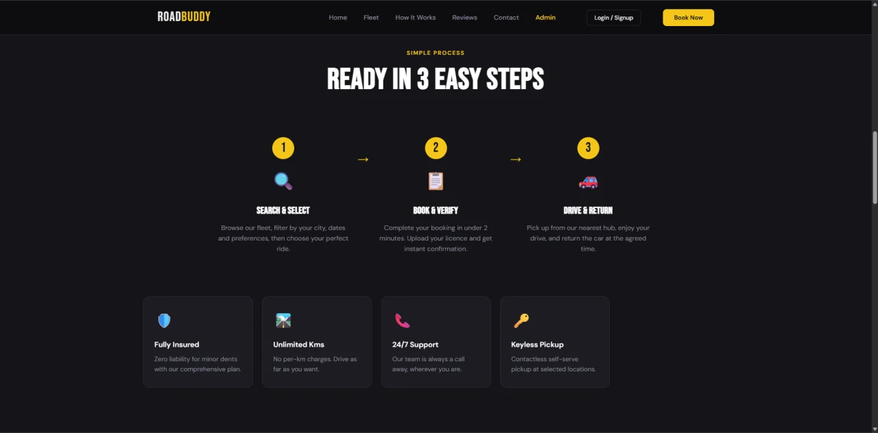 RoadBuddy - Premium Self-Drive Car Rental Platform — screenshot 2