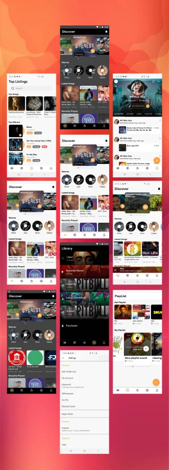 DeepSound Android - Mobile Sound & Music Sharing Platform Mobile Android Application — screenshot 2