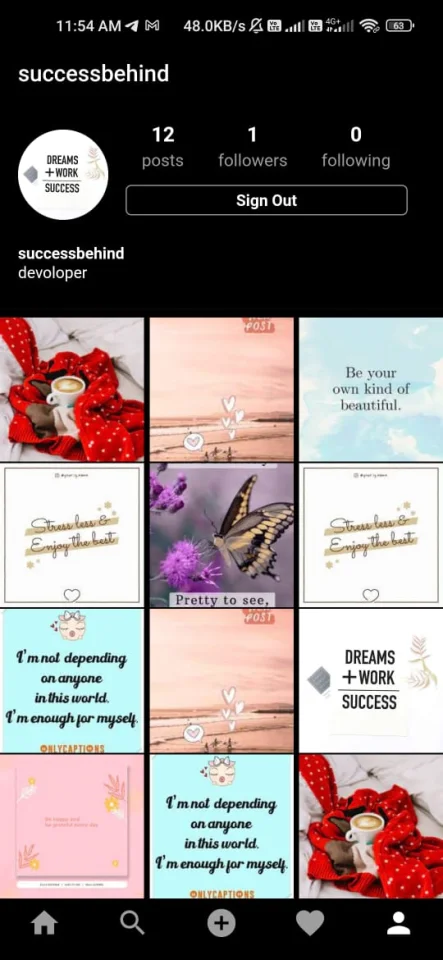 Instagram Clone — screenshot 1