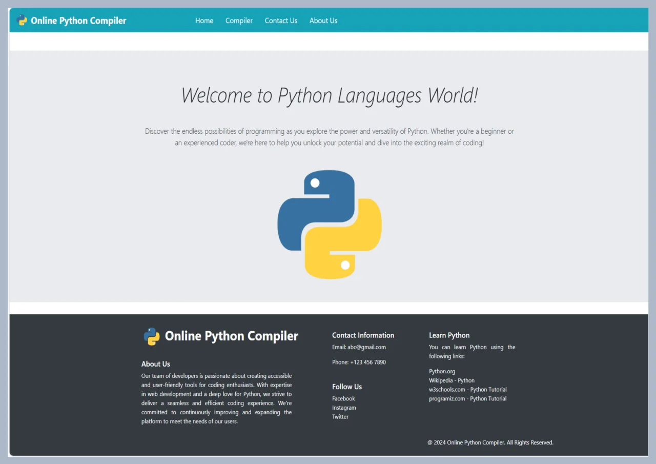 Online Python Compiler — screenshot 1