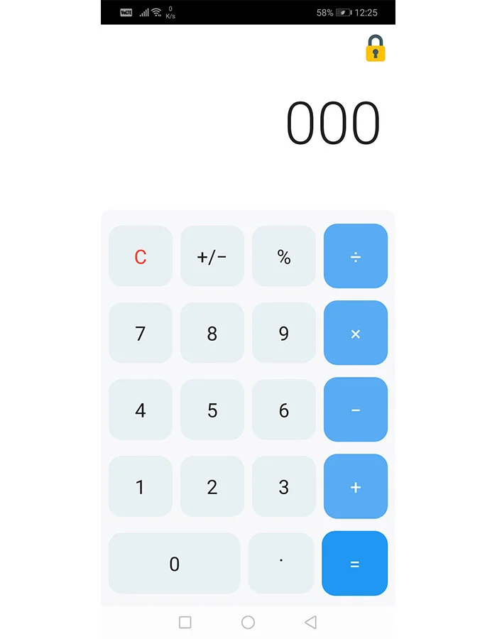Android Calculator Lock -Hide Photos, Videos, Contact, Password & Secret Notes — screenshot 1