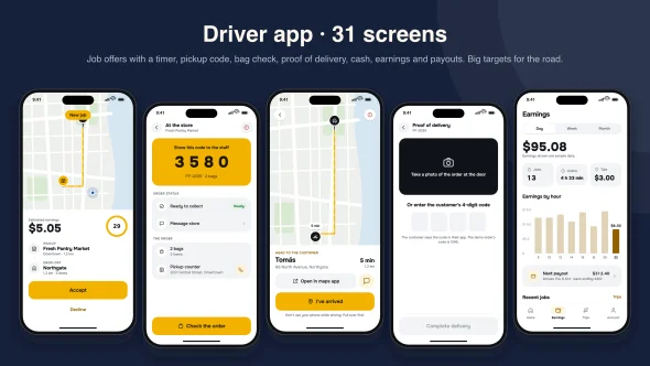 FleetFork - Food & Grocery Delivery Flutter UI Kit — screenshot 4
