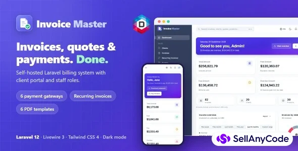 Invoice Master - Laravel Invoice, Quote Payment Management System — cover