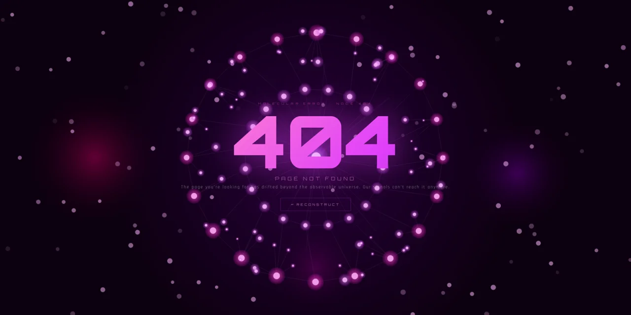 ERRATUM 10 Sci-Fi 404 Error Pages — screenshot 6