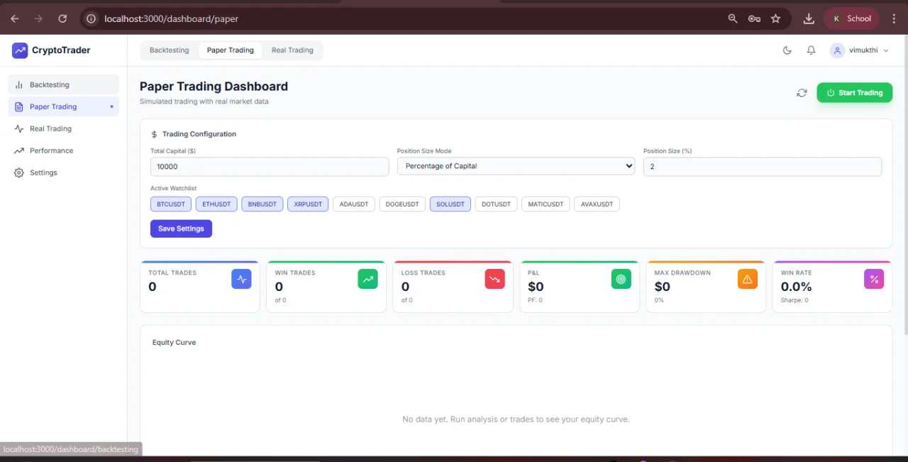 CryptoTrader Pro - Automated Futures Trading System — screenshot 6