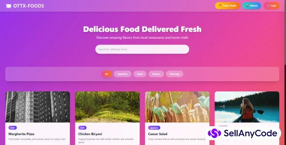 OTTX - FOODS E-Commerce with Admin and User Panels