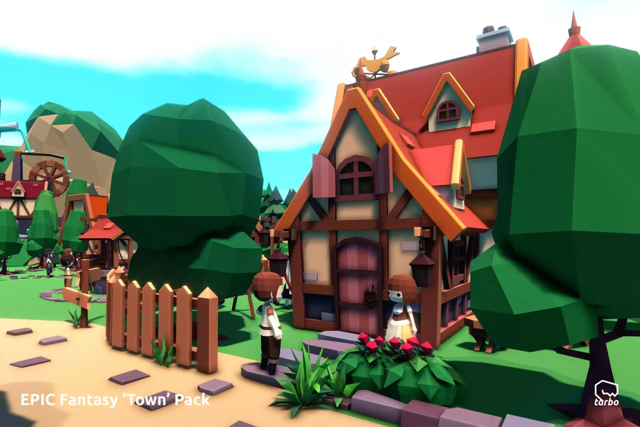 EPIC Fantasy Town - Low Poly 3D Art — screenshot 3