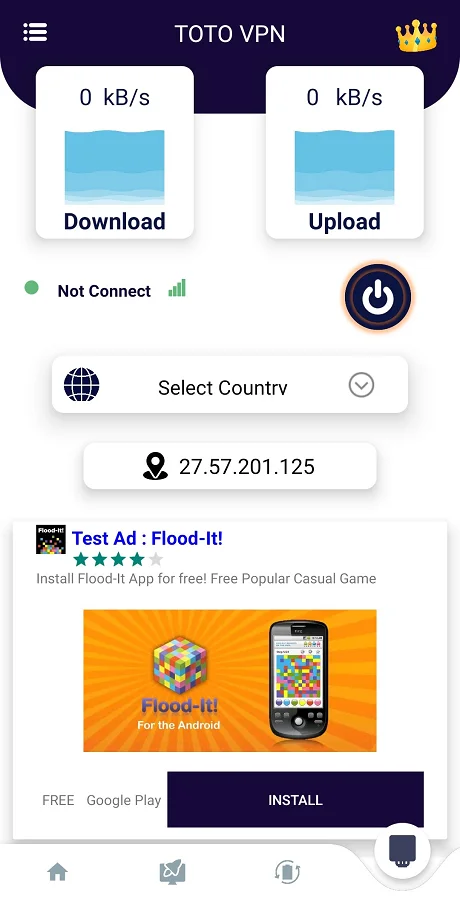 TOTO - VPN | VPN App | Facebook Ads | AdMob Ads | Ads Manage Remotely | VPN | VPN Subscription Plan — screenshot 1