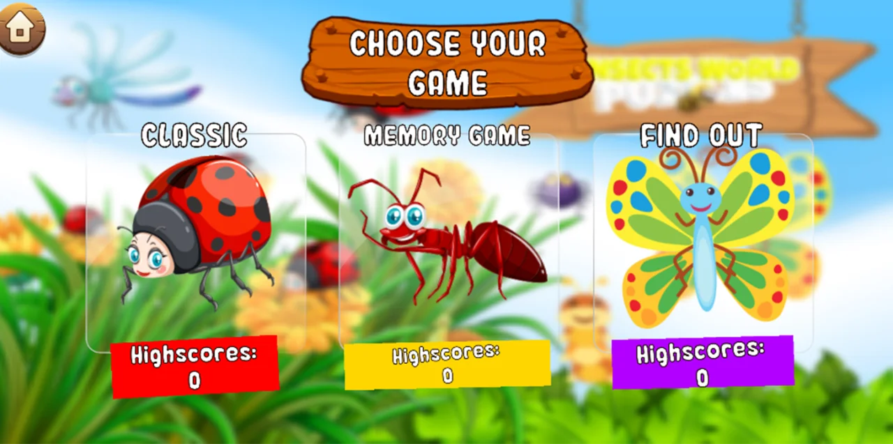 Insects World Puzzles - Unity Game Project + Unity LevelPlay Mediation — screenshot 2
