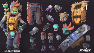 Sci-Fi Civilians Sidekick Modular Characters by Synty