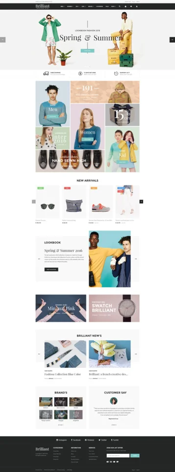 Brilliant - Multi Store Responsive Shopify Theme v1.1.0 — screenshot 1