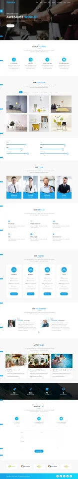 Passion - Material Design Agency HTML Template — screenshot 2